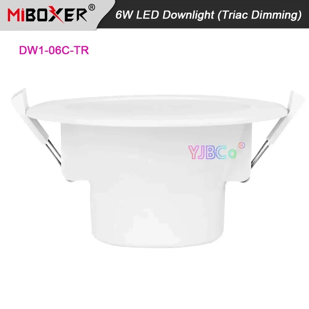 MiBoxer AC Triac RF+Push Dimmer control 6W Triac Dimming LED Downlight 220V Ceiling Light ,Color temperature switched button
