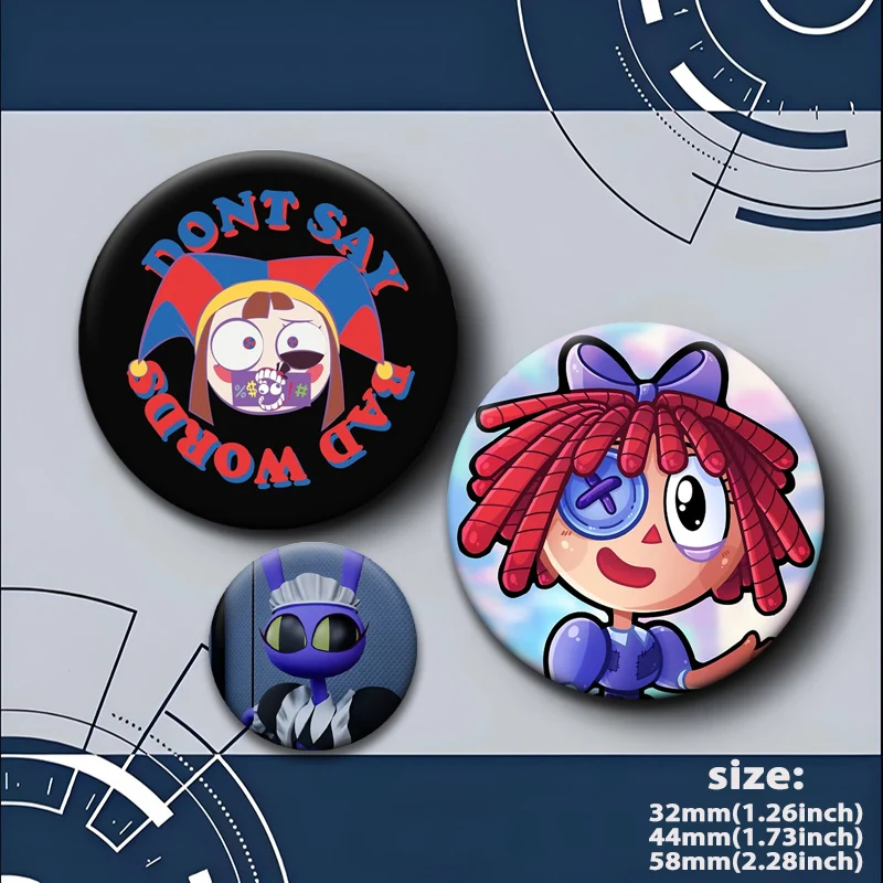 اليدوية صفيح دبابيس بومني جاكس راجاثا غانغل زوبل كاين لطيف الكرتون شارة حقيبة الملحقات جولة أنيمي التلبيب دبابيس الهدايا