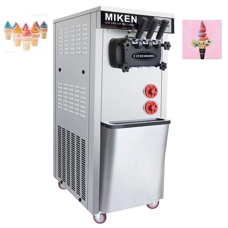 

Commercial Ice cream making machine automatic soft ice cream machine stall desktop small cone ice cream maker