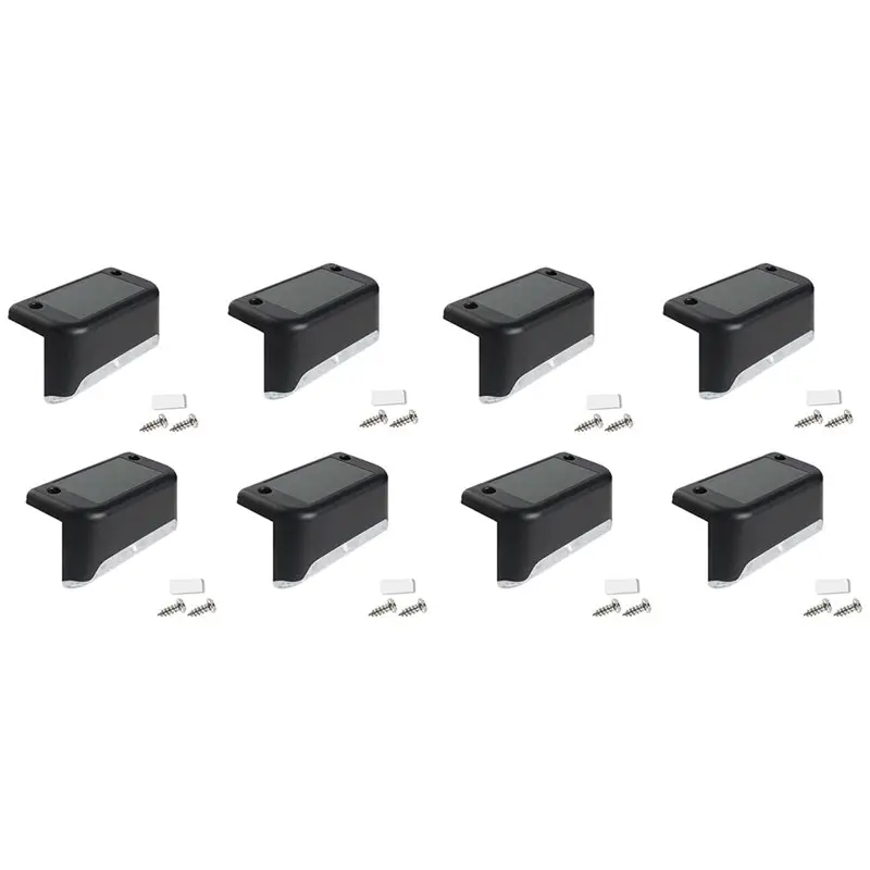 Lampe solaire PHFU-8X pour terrasse, étanche, alimentée par énergie solaire, pour clôture, escaliers, marches, jardin, patio, allée