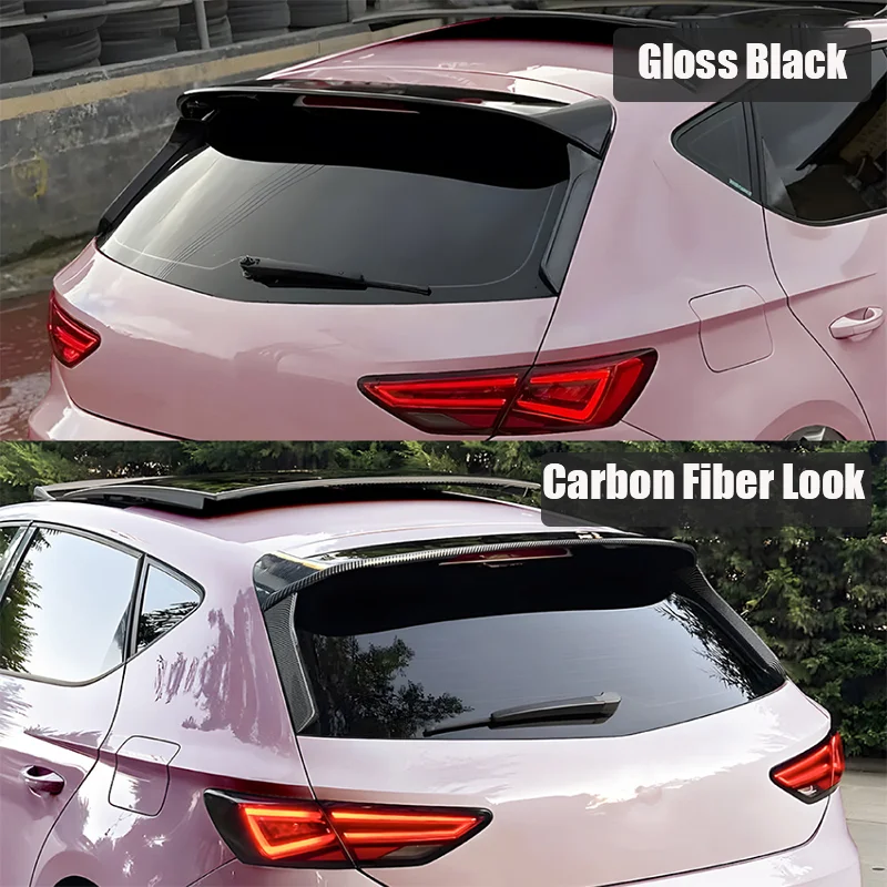 For Seat Leon 5F FR MK3 5Door 2013-2019 Rear Window Side Spoiler Car Window Trim Lip Rear Roof Trunk Top Wing Splitter Tuning view 5