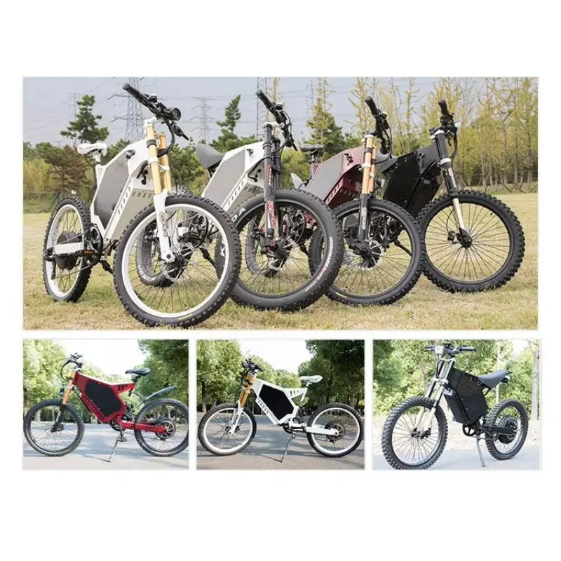 Modification Own Brand 110km/h All-Road Electric Bicycle Factory Direct 5000W-12000W 60V-72V Lithium Battery Steel Frame 8000W E