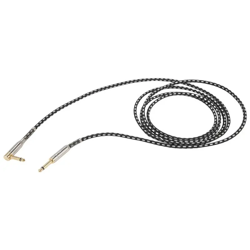 AB53 Guitar Cable 10FT Instrument Cables Electric Guitar Amp Cord 1/4 Inch Gold-Plated Jack 6.35MM Cable