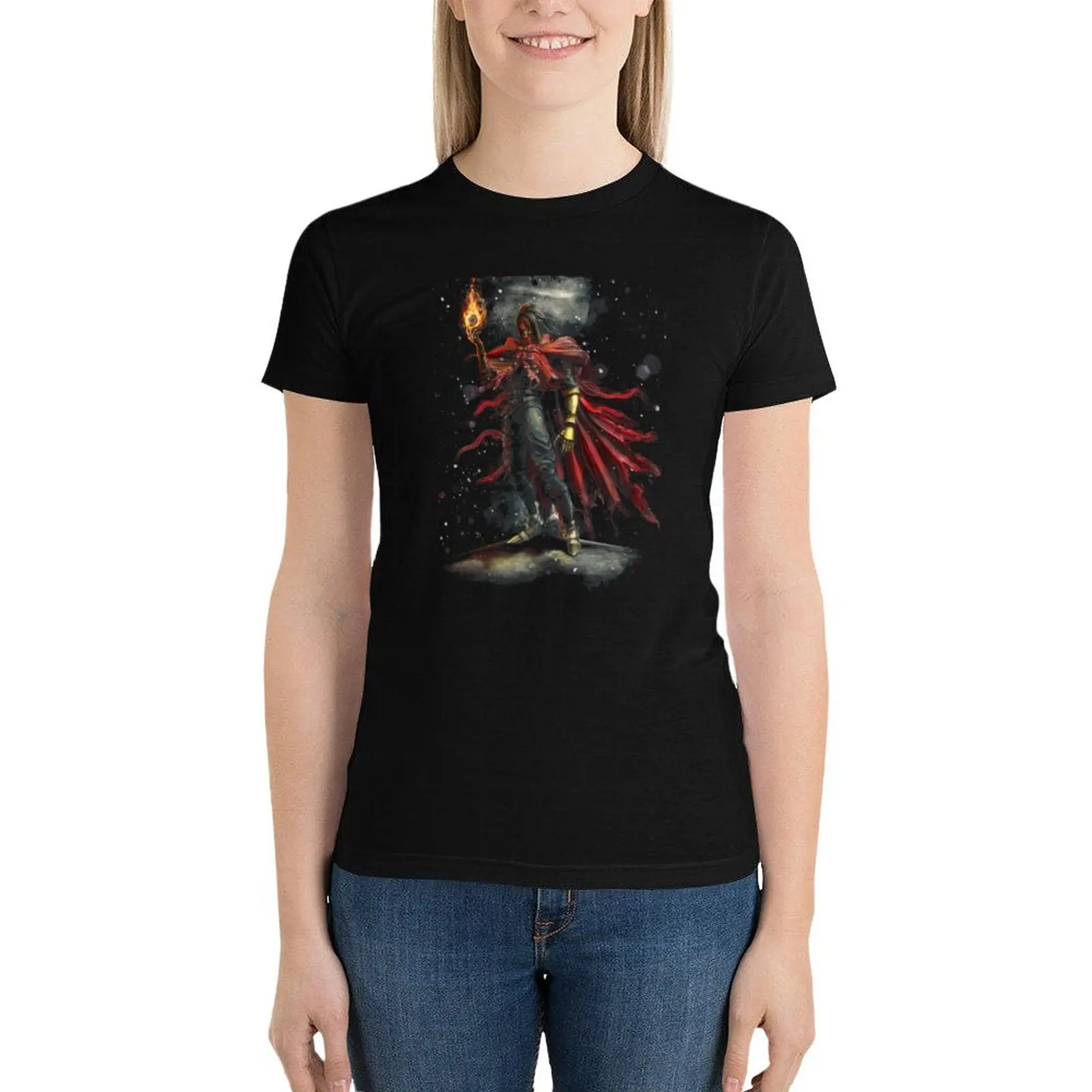 

Epic Vincent Valentine Portrait T-Shirt graphics cute tops Summer Women's clothing