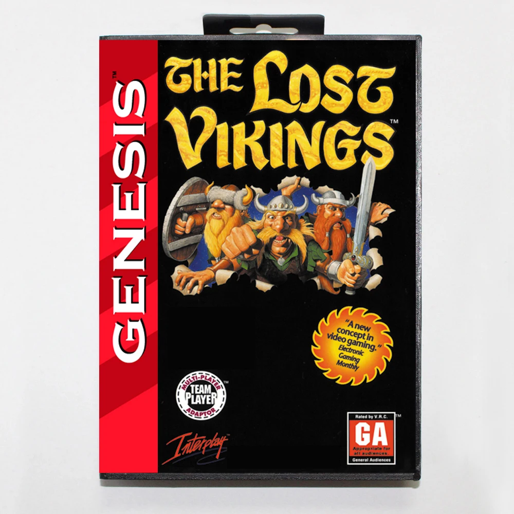 

Lost Vikings MD Game Cartridge with USA Box for 16 Bit Sega Megadrive Genesis System