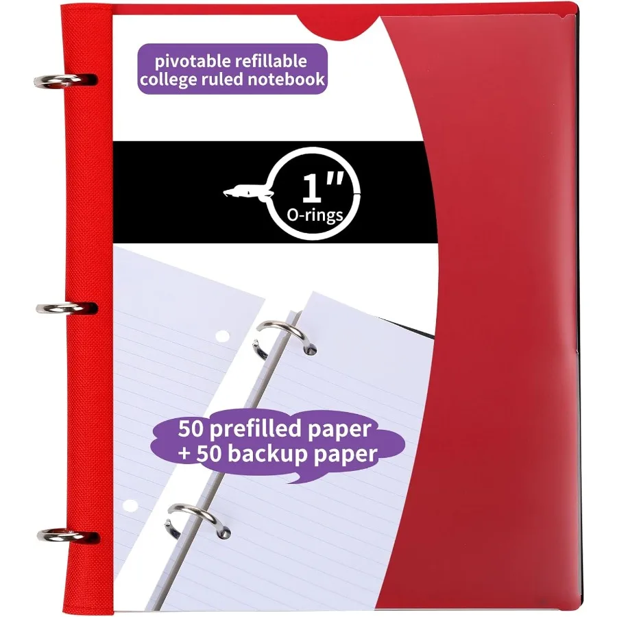 

Певитативный многоразовый блокнот 1 Ih, 3 кольца, переплет для блокнота, 100 линейкованных бумажных блокнотов для колледжа, 5 предметов, с разделителями и папкой P