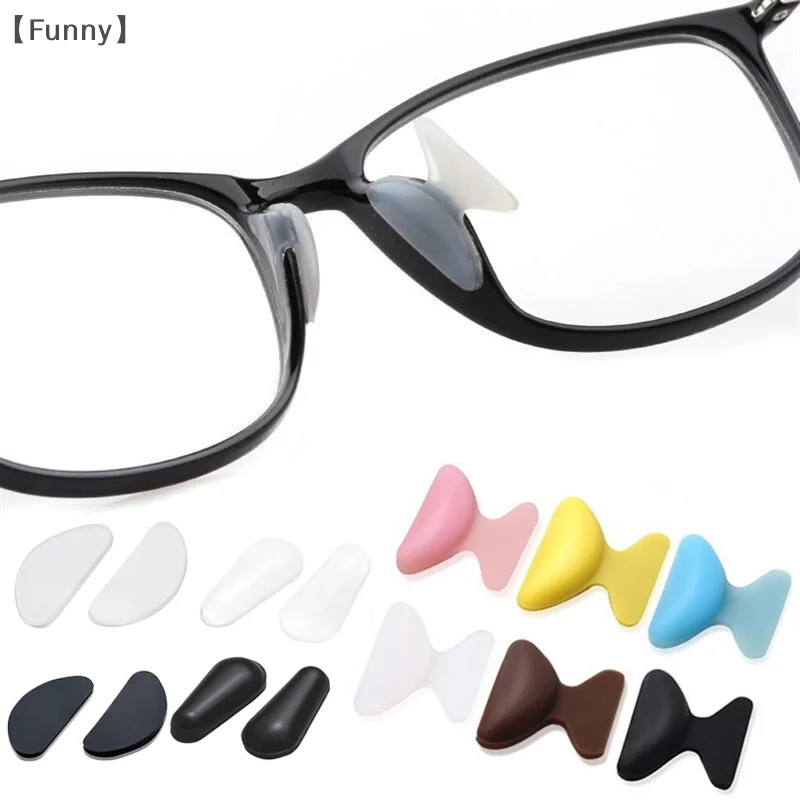 maveraFunny 5 paia di occhiali da vista naselli antiscivolo occhiali in silicone morbido porta naso occhiali di lunga durata supporto per il naso