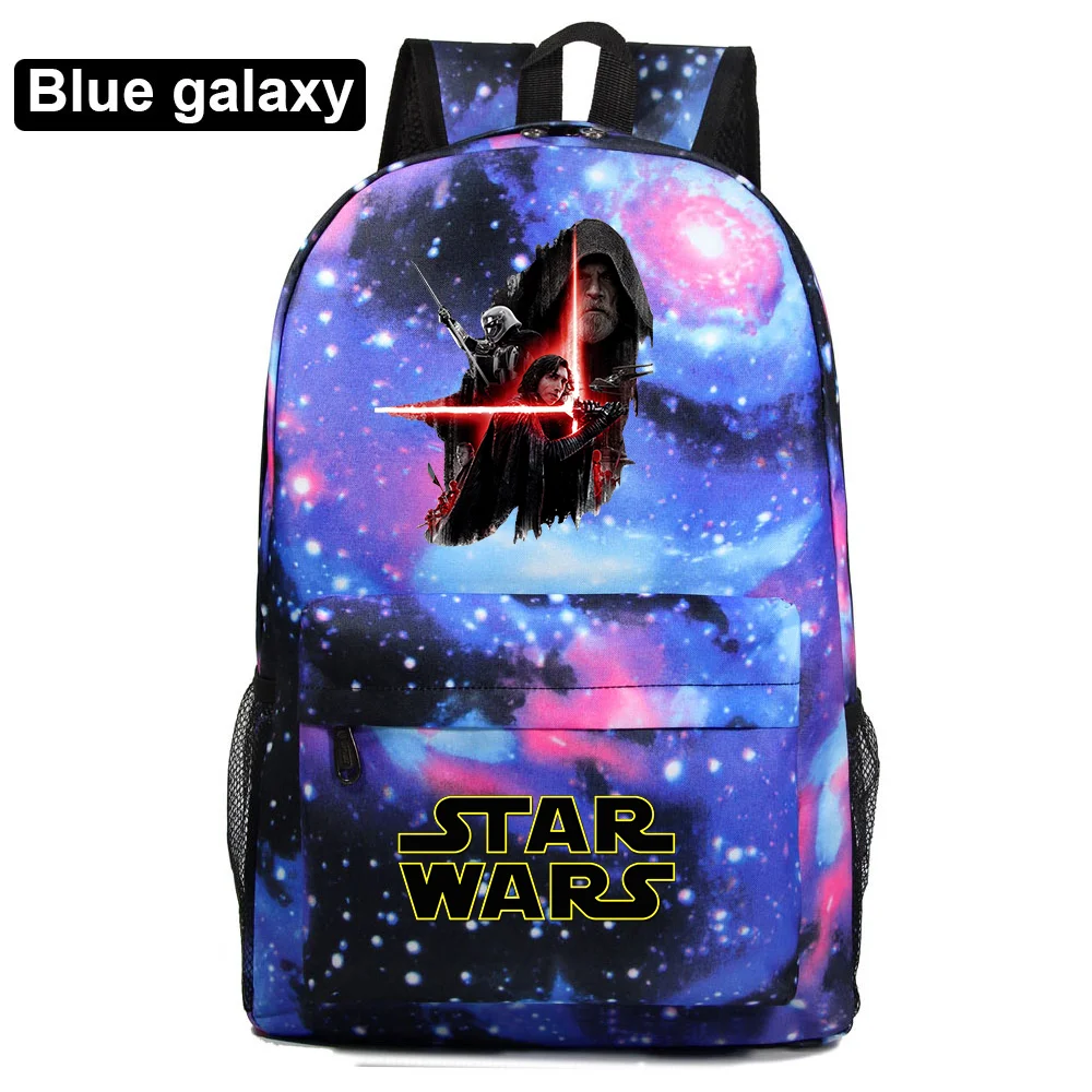 Star wars impresso mochila escolar adolescente moda dos desenhos animados casual meninas meninos mochila harajuku sacos de viagem