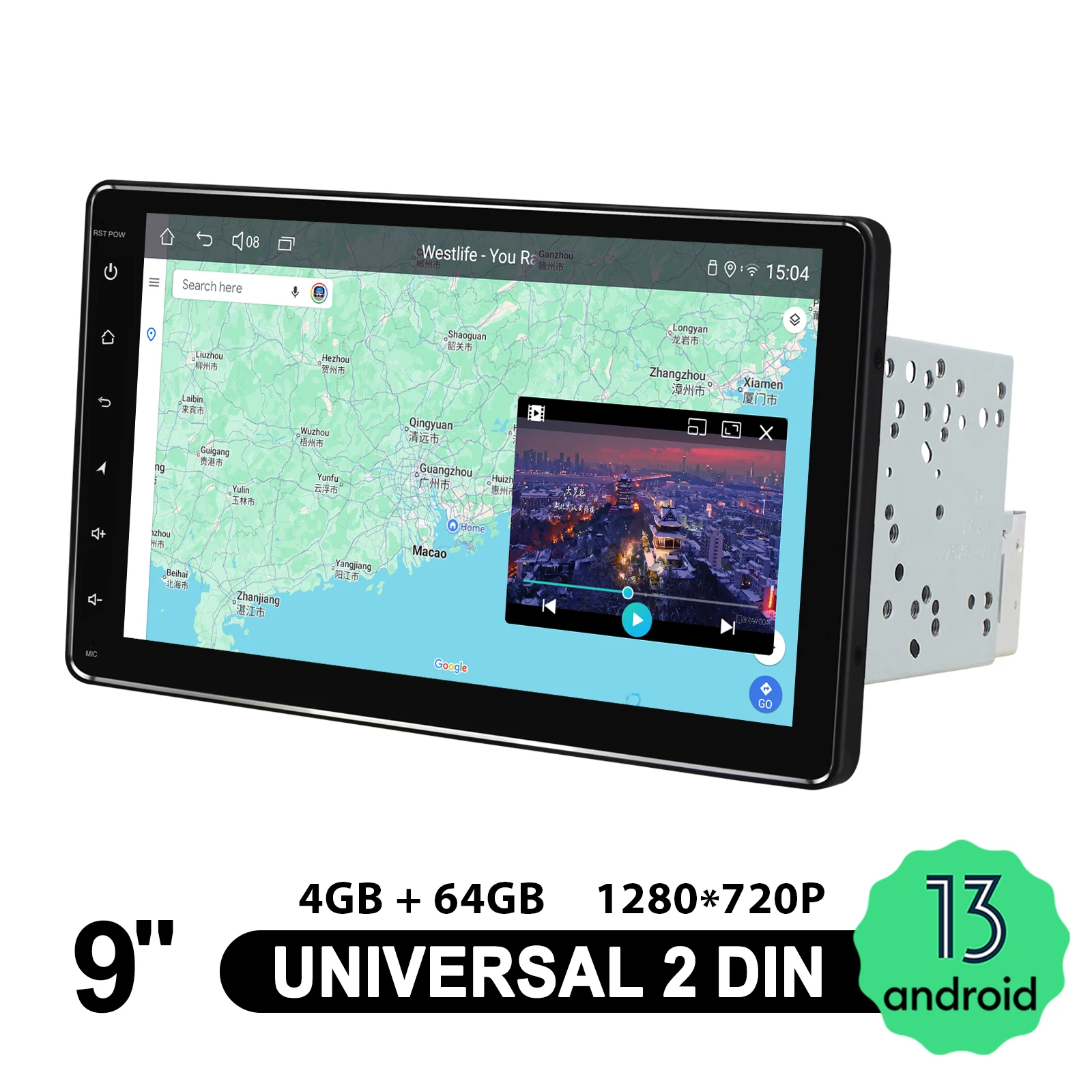 Obrázek 7: JOYING 9 palec autoradio auto rádio stereo dvojitý 2se DIN hlava jednotka multimediální hráč s bezdrátový jablko Carplay Android auto