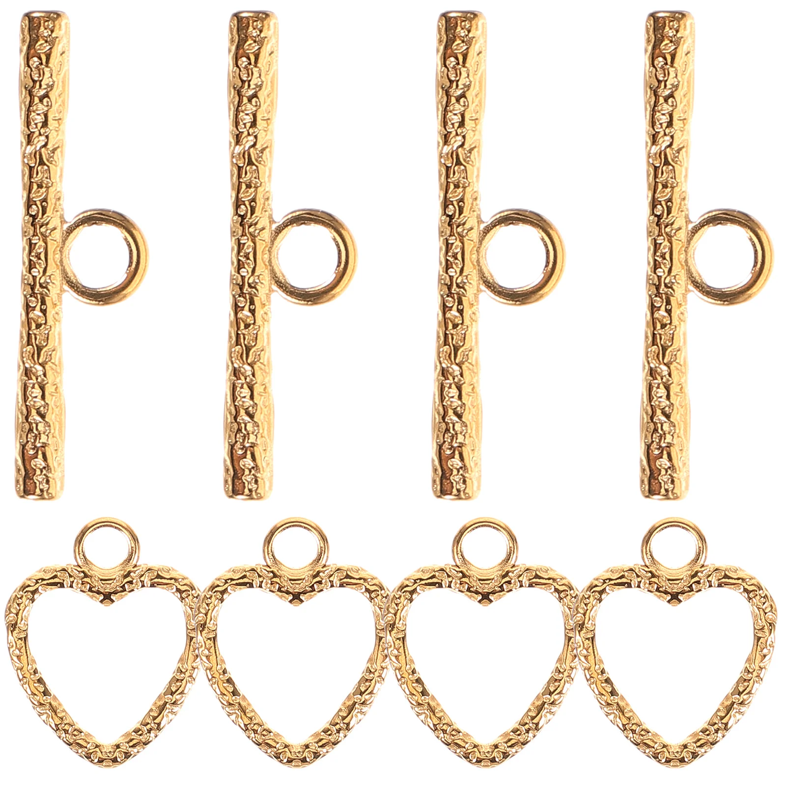 2 conjuntos de fechos de alternância de aço inoxidável dourado para fazer joias, conectores de colar de pulseira resistentes ao desbotamento