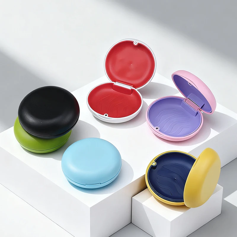 

1box Orthodontic Retainer Braces Storage Box Fake Teeth Denture Storage Case Retainer Box Oral Hygiene Supplies Organizer