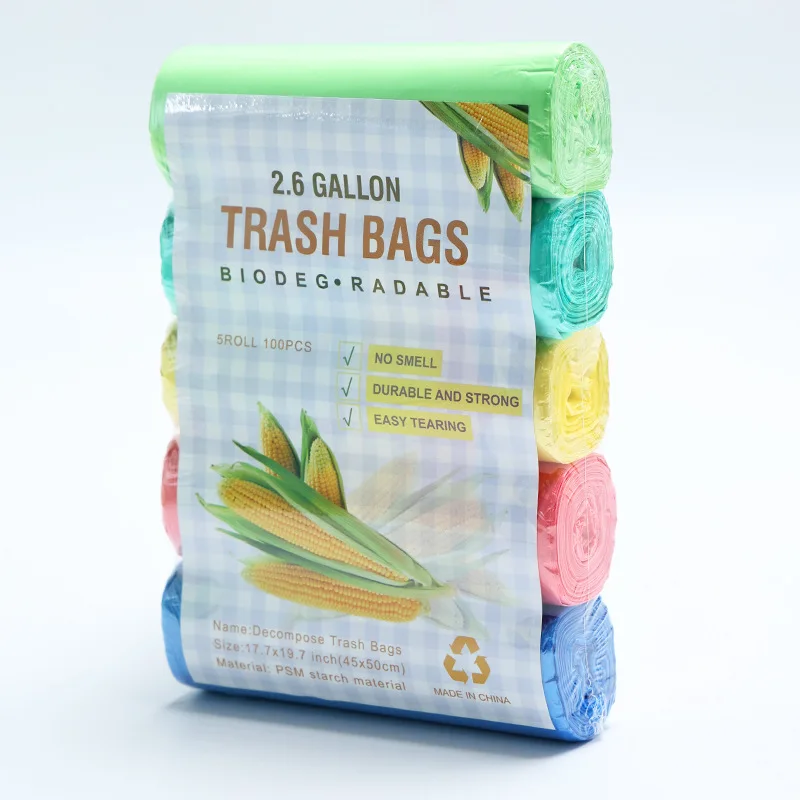 100pcs Biodegradable Garbage Bags Strong with Breakpoint for Kitchen Bathroom Office Use - Wastebasket Liners