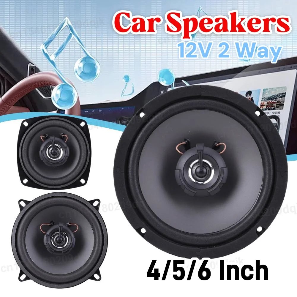 4/5/6 Inch HiFi Coaxial Subwoofer Car Automobile Audio HiFi Music Full Frequency Car Stereo Speaker 300W 400W 500W Car Speakers