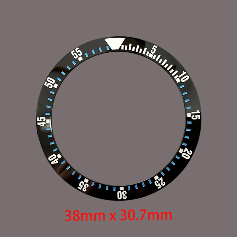 38mmx30.7 Curved Ceramic Bezel Insert Ring Fits For SUB SKX007 SKX009 SRPD Case NH35 NH36 Movement Men's Watches Accessories