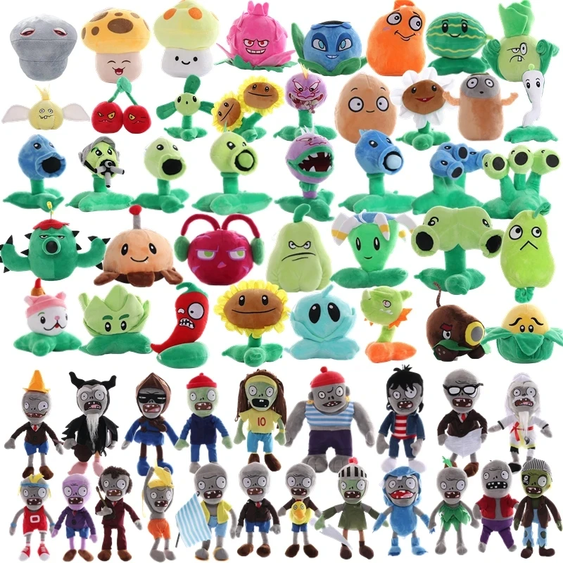 Juguetes de Peluche de Personajes del Videojuego Plants vs Zombies 2, Muñecos de Peluche de Anime PVZ, Plantas, Lanzaguisantes, Girasol, Regalos