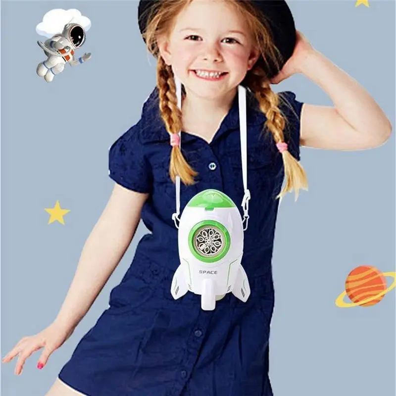 ODIES-V16 Net-Red Rocket Electric Bubble Machine With Light Charging One-Button Bubble Stage Children's Summer