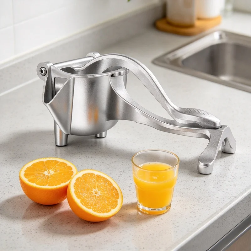 Manual Citrus Juicer Heavy Duty Metal Alloy Hand Press Fruit Squeezer Detachable Lemon Orange Juice Extractor