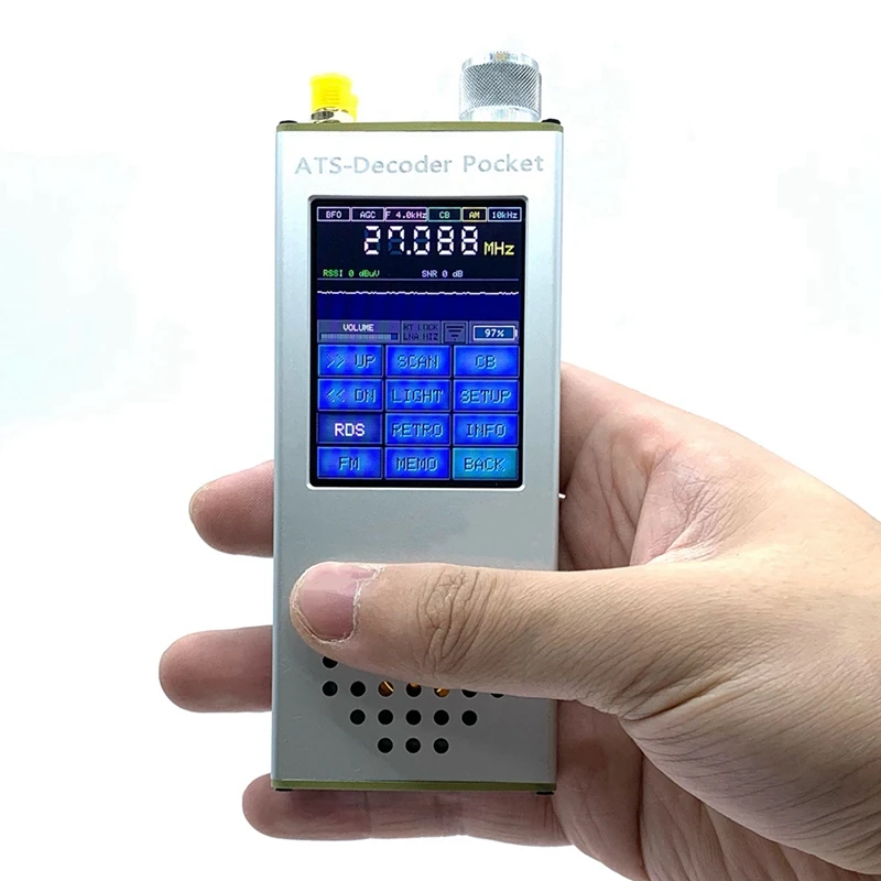 ATS 디코더 포켓 Si4732 풀 밴드 라디오 리시버 FM RDS AM LW MW SW SSB DSP, 4.17 공식 등록 코드 포함, 쉬운 설치