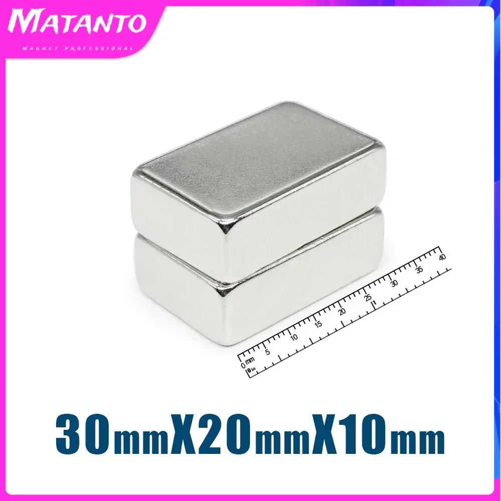 

1/2/5/10PCS 30x20x10mm Block Neodymium Magnet N35 Powerful Magnet Rare Earth Strong Magnets Magnetic Sheet