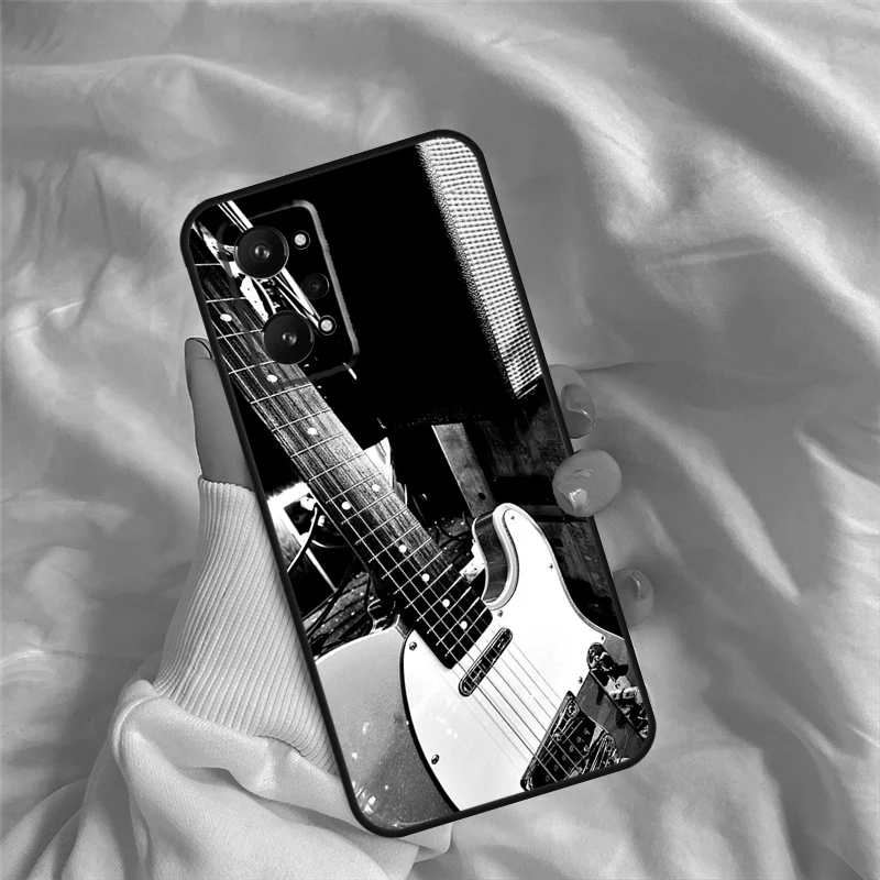 Rock Music Instrument Guitar For Realme C55 C35 C33 C31 C30 C25 C21Y C15 C11 GT Neo 5 3 2 Realme 9 10 11 Pro Plus Case