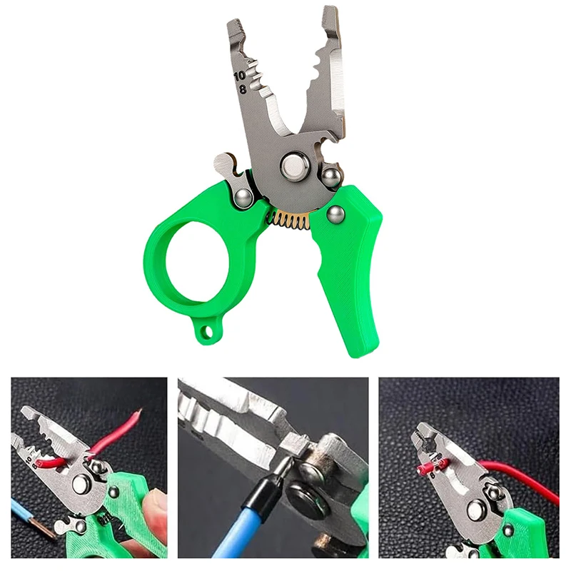 1 Pc Mini Wire Stripper Multi-tool | Cable Scissors with Strip Split Trim Crimp | Professional Hand Tool for Home Repair