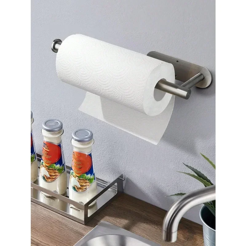 Multi-Size Kitchen Bath Storage Rack Paper Towel Holder Napkin Organizer Rag Dryer Gold Silver Black Home Decor