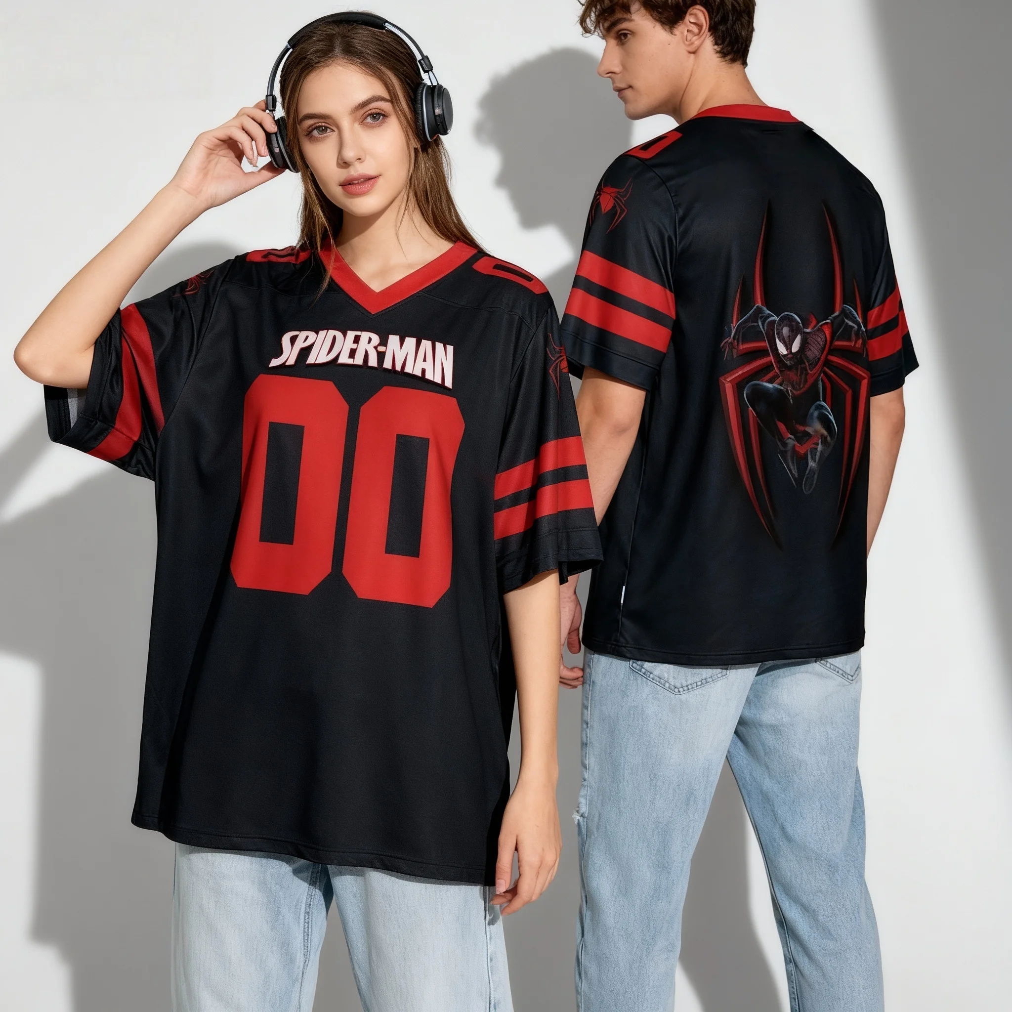 Maglia da calcio Disney Star Wars Darth Maul T-shirt estiva dolce e fresca T-shirt oversize da donna e da uomo per adulti alla moda esplosiva