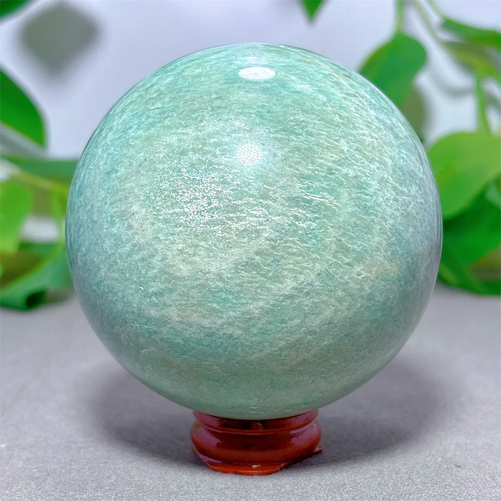 Amazonite Sphere Natural Crystal Quartz Minerals Stone Home Decoritems Reiki Garden Love Gifts Energy Healing Lucky +Stand