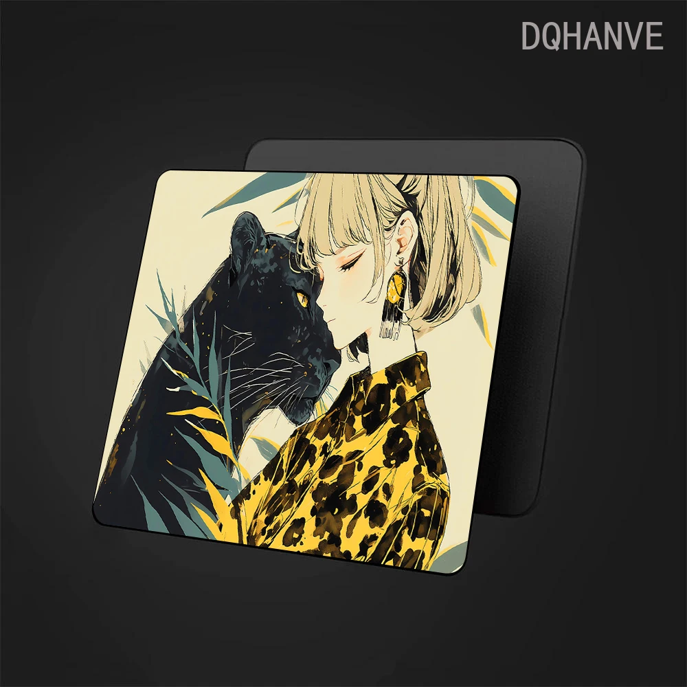 Black Panther Anime Mouse Pad Premium Gamer Mousepad Game Balance E-Sports Girl Mouse Mat Computer Gaming Keyboard Pad Desk Mat