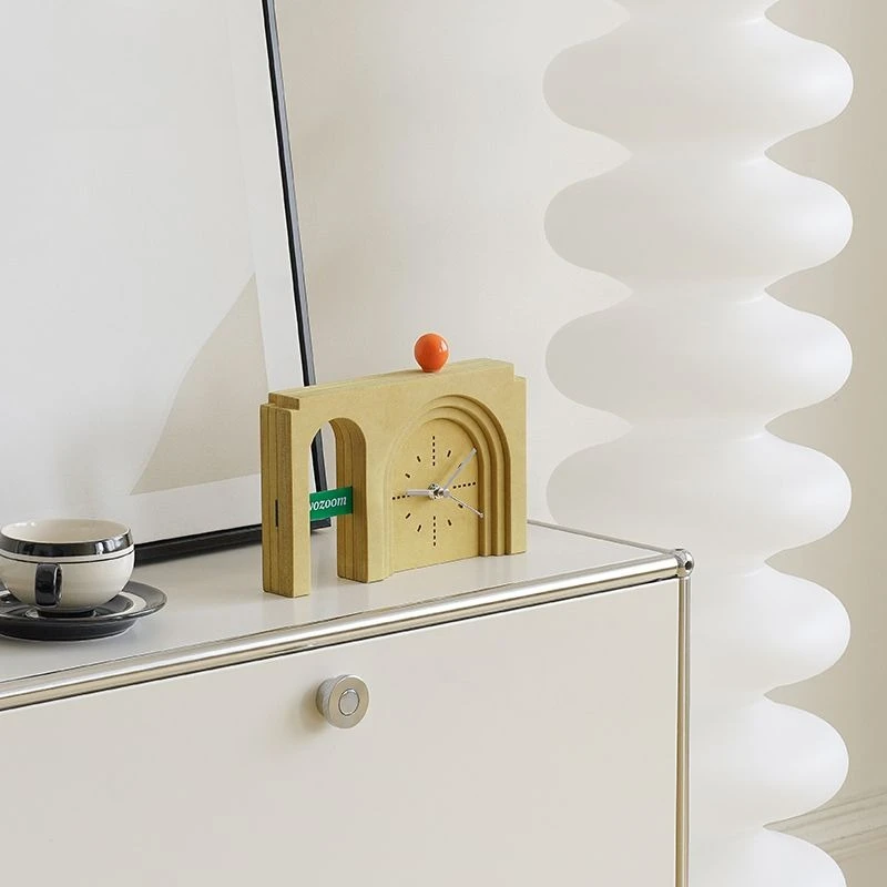 Modern Tabletop Clock - Creative Entryway Decor for Living Room & TV Console