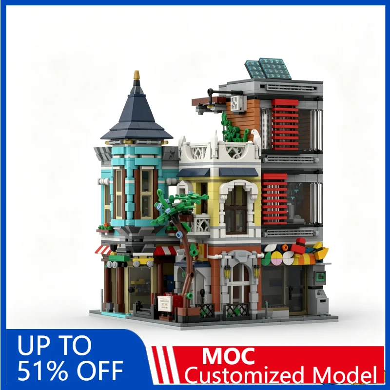 

2374Pcs Creator's Corner Modular - 2X2 Alternate Build For 31097 And 31105 Creator Building Blocks Diy Educational Toy City Gift
