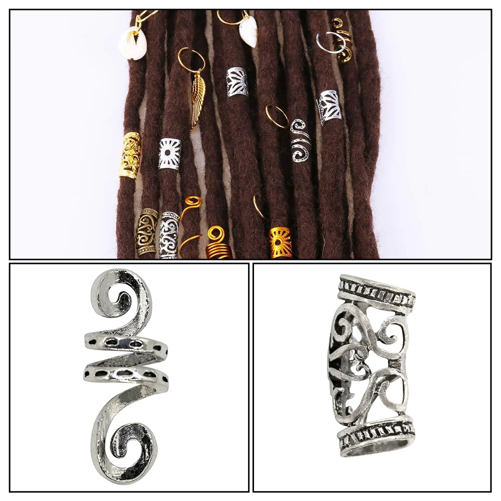 

159pcs Braids Hair Accessories Dreadlocks Cuffs Rings Alloy Decorative Hairpins Bright Color Fashion Hair Ring Party Dance