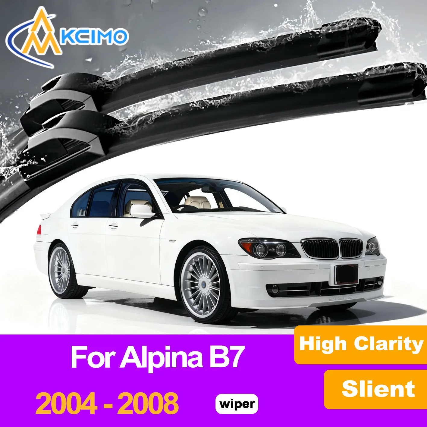 

2Pcs Front Windshield Wiper Blades For Alpina B7 E65 2004-2008 High Clarity Windscreen Window Car Accessories