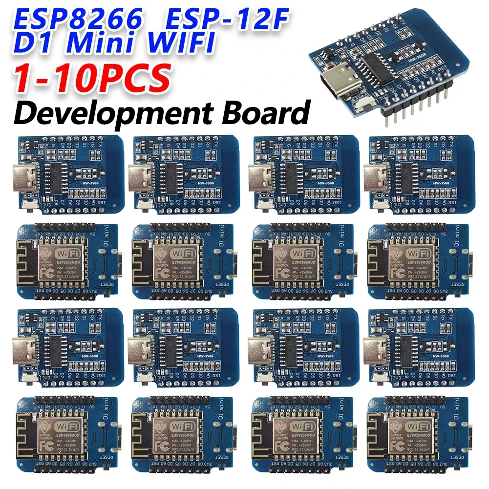ESP8266 ESP-12F D1 Mini NodeMcu ESP8266 WiFi IOT Board D1 Mini NodeMcu Lua WIFI CH340 Development Board for Arduino