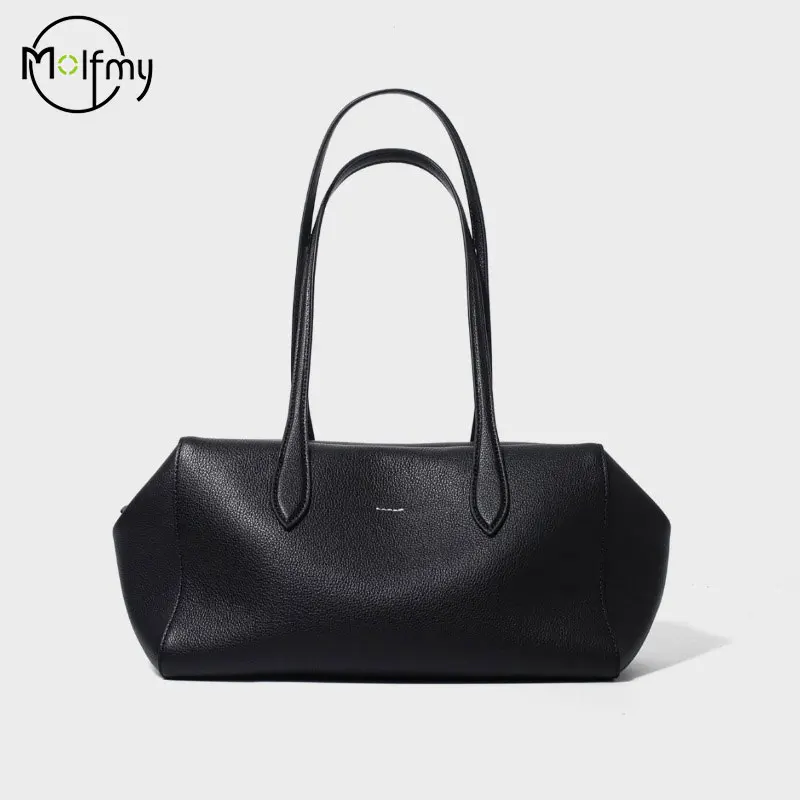 

Women's Bag Cow Genuine Leather Underarm Bags Female Fashion Top-grain Leather Shoulder Handbag Ladies Luxury Designer Handbags