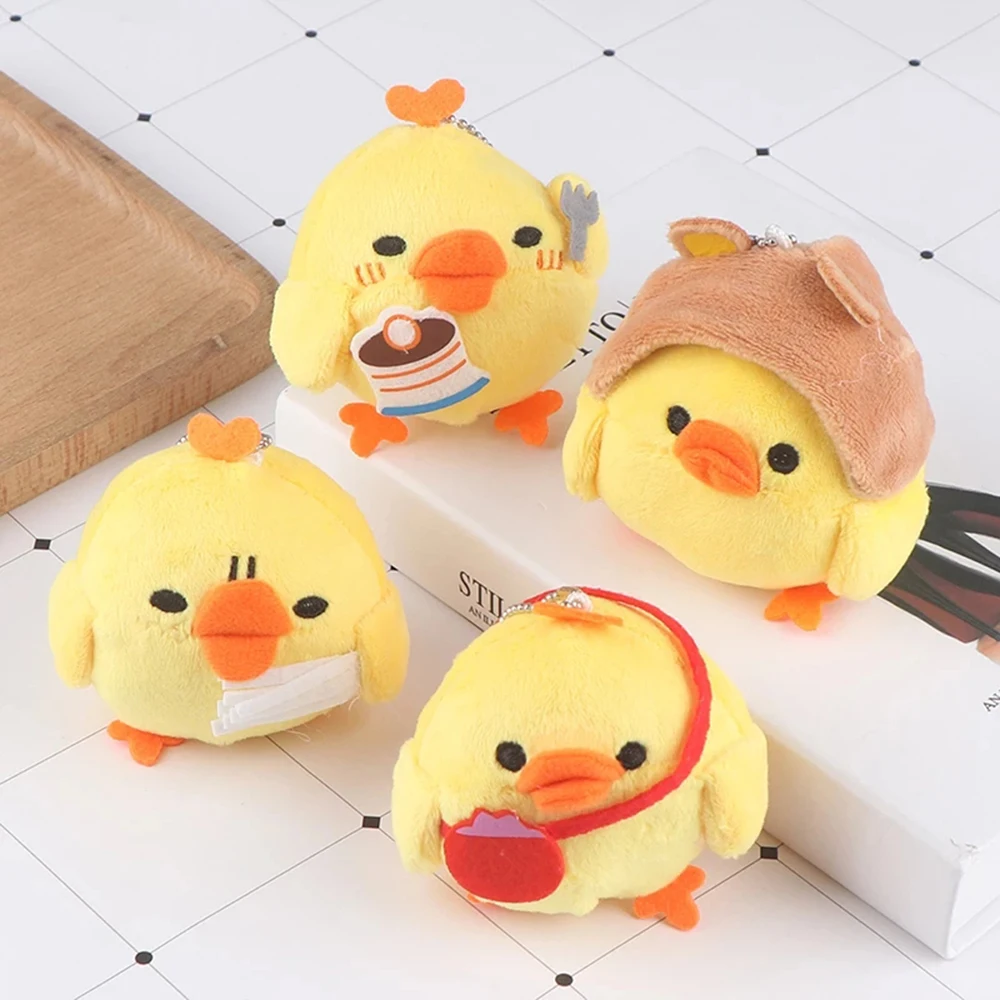 7cm Keychain Mini Little Chicken Plush Doll Stuffed Toy Plush Pendant