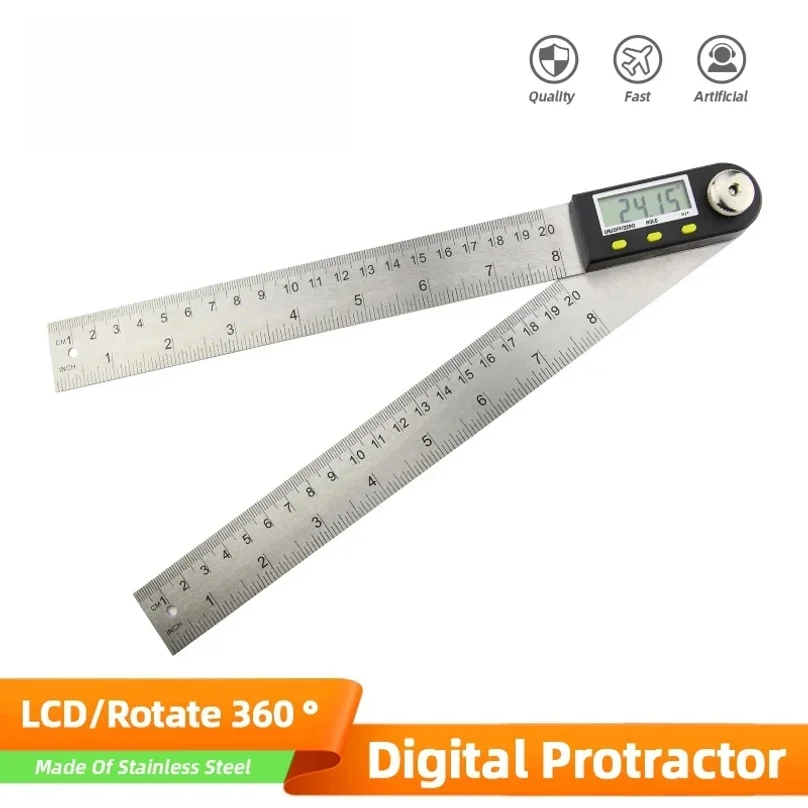 Goniometer Electronic Protractor Digital Gauge Angle Measurement Tool Multi Angle Ruler Woodworking Tools Meter Angle Finder 360