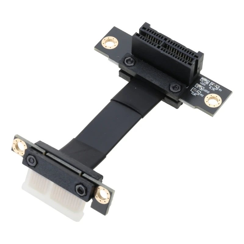 Cabo de Extensão para Placa Gráfica, PCI-E 3.0, 1X a 1X, 90 Graus, Placa de Som, Rede Sem Fio, Adaptador Array, Linha 0,5 cm