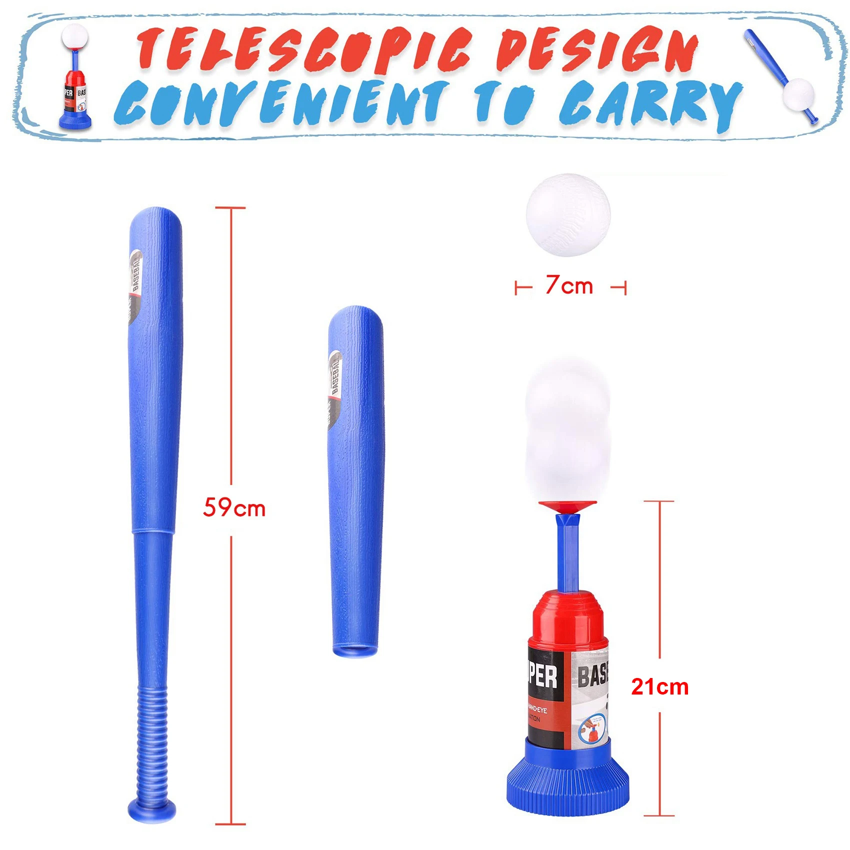 Toddler's Baseball T Ball Set, Brinquedos ao ar livre para crianças, Toddler Boy