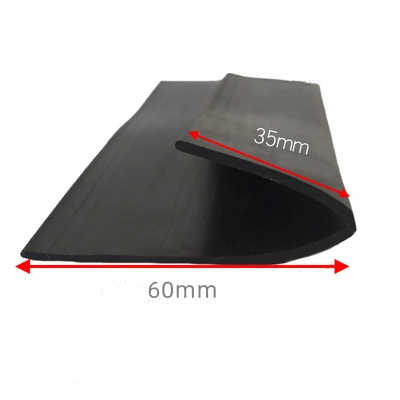 Custom Rubber L Strip Angle Corner Protecor Edge Encloser Shield Collision Avoidance Gasket 35x60mm Brown Black