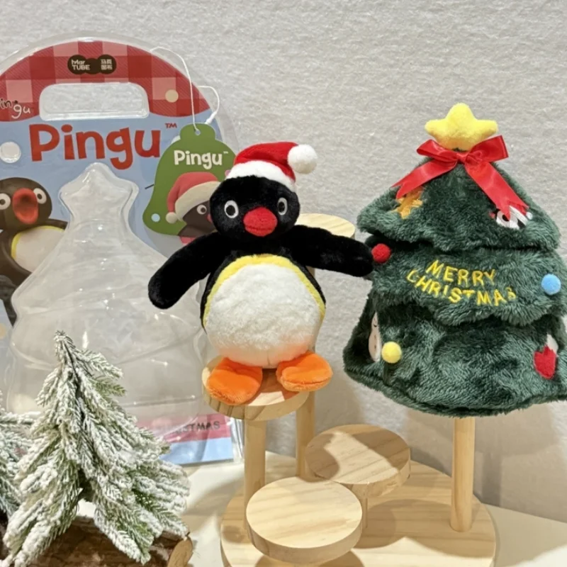 Maktoubu Pingu Serie de árboles de Navidad Muñeco lindo de peluche Decoración de habitación Regalo de cumpleaños para niñas, amigos, regalo de Navidad Nuevo estilo