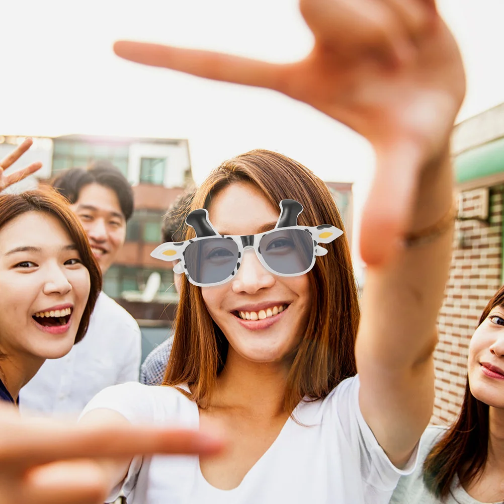 5 قطعة 5 عدد زينة حفلات الحيوان البقرة تأثيري نظارات صور الدعائم PC زي الملحقات Custome #6