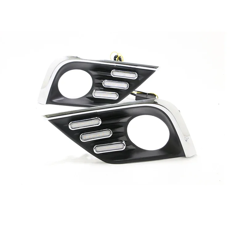 Светодиодные дневные ходовые огни, водонепроницаемые автомобильные 12 В, светодиодные противотуманные фары DRL с реле указателя поворота для Nissan Altima Teana 2017 2018