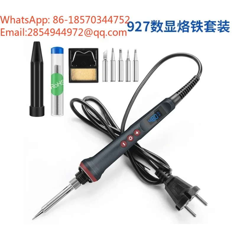 90W High-power Digital LCD Electric Soldering Iron 110V/220V Adjustable Temperature 4-core Solder