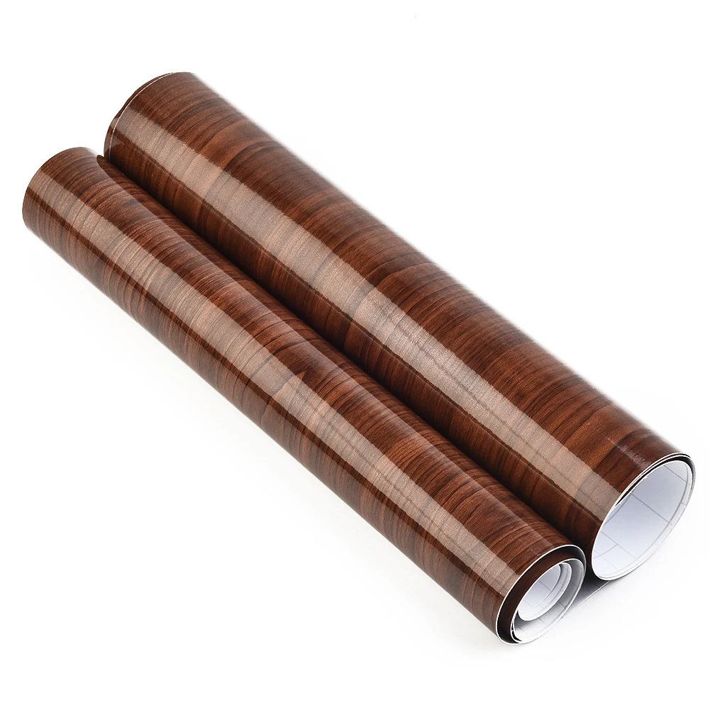 DIY Car Sticker Decal Film Interior Moisture proof Sheet Vinyl Waterproof Wood Grain Wrap 1M Accessories Durable