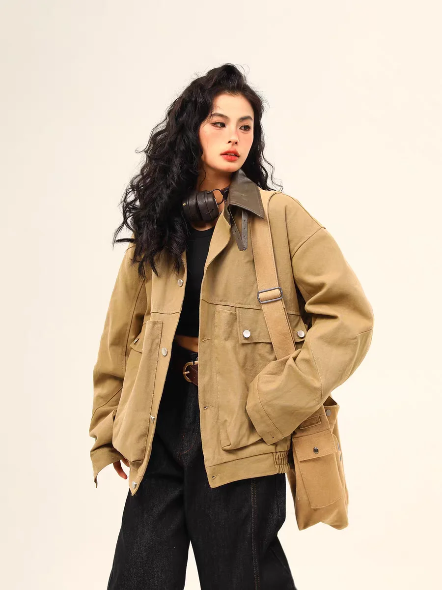 

Bomber Jackets Navy Blue Womens Autumn Chiffon Ruffles Layered Turtleneck Bow Girlish Sweet Clubwear Flared Preppy Unique Simple