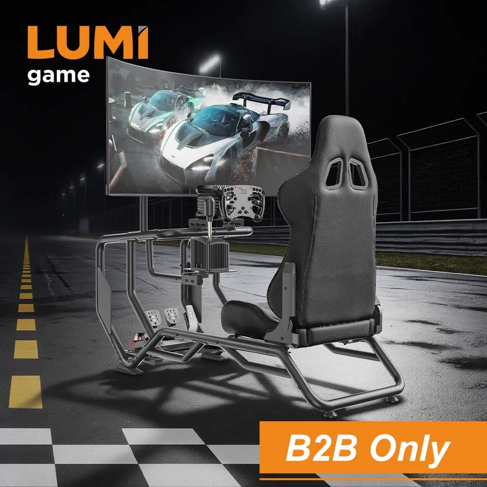 

LRS14-BS04 Adjustable Racing Simulator Cockpit Tiltable Frame With Wheel Mount Sim Racing Game Rig For PC G29 G920 F1