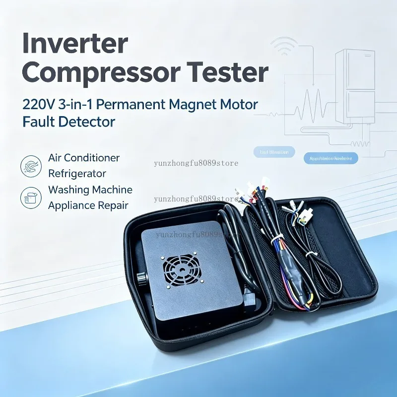 220V 3-in-1 Inverter Compressor Tester, Permanent Magnet Motor Fault Detector, Professional Diagnostic Tool