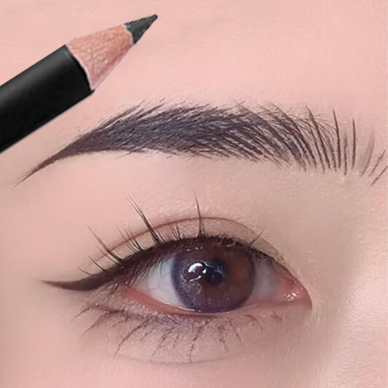 Black Brown Double Head Eyebrow Pen with Brush Natural Lasting No Blooming Professional Outlining Wild Brow Eyebrow Pen Cosmetic