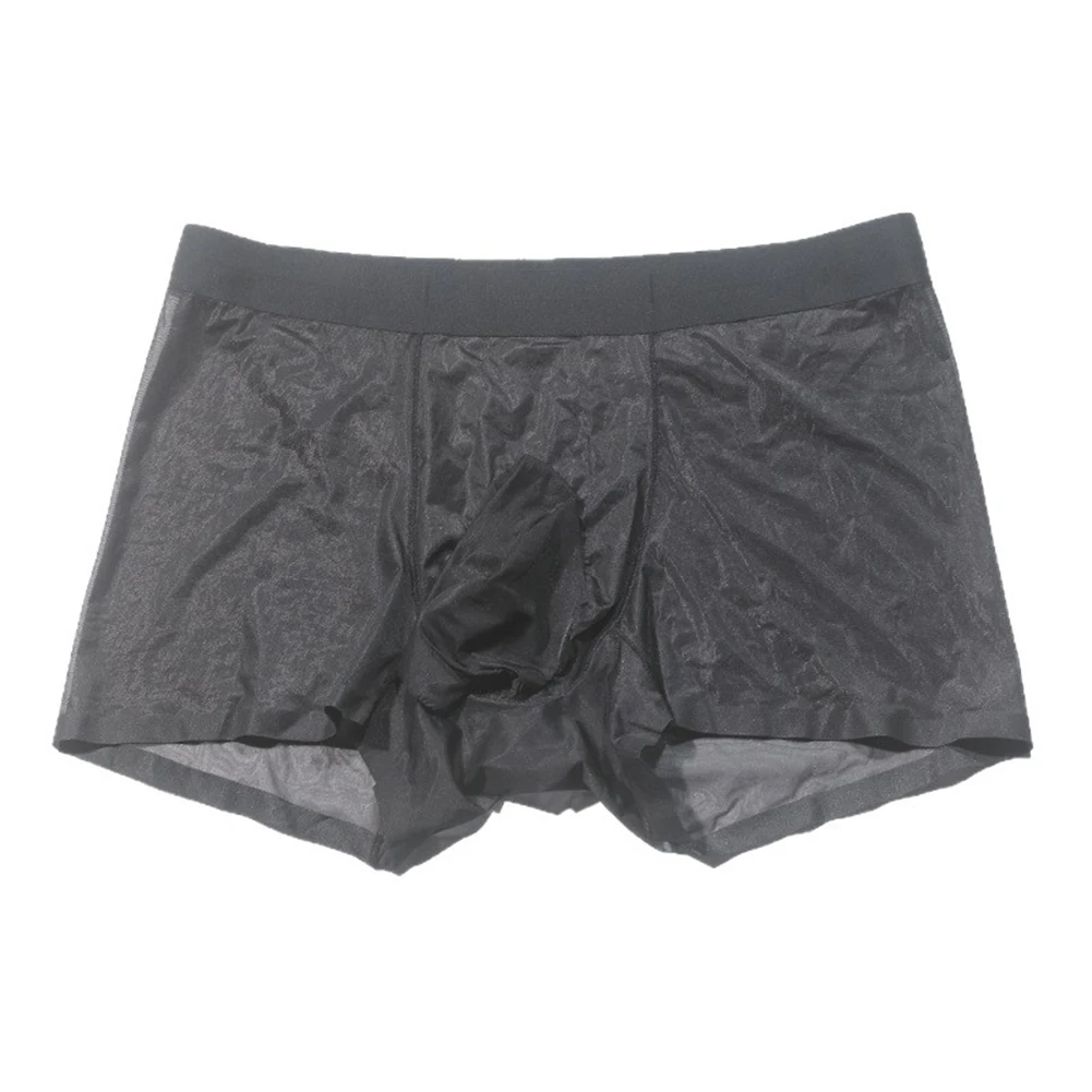Men Oil Shiny Mesh Calcinha Adult Underwear Sheer Briefs Glossy Underpants Sexy Accessories Hot Boxer Shorts Hot Hot Lingerie